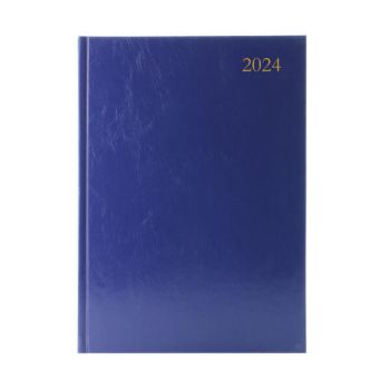 Desk Diary Day Per Page A4 Blue 2024 KFA41BU24