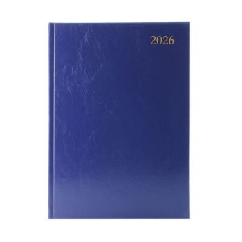 5 Star Desk Diary Day Per Page A4 Blue 2026 KFA41BU26