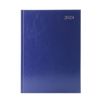 Desk Diary Day Per Page Appointment A5 Blue 2024 KFA51ABU24