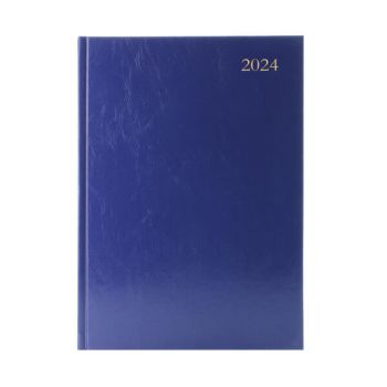 Desk Diary Day Per Page A5 Blue 2024 KFA51BU24