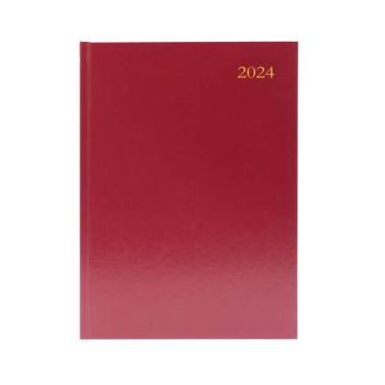 Desk Diary Week To View A5 Burgundy 2024 KFA53BG24