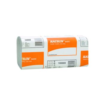Katrin Zig Zag Hand Towels 1-Ply White (Pack of 5000) 100669