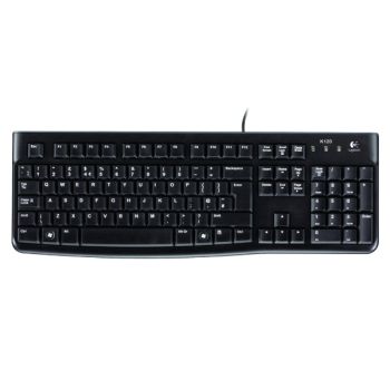 Logitech K120 Business Keyboard Black (Spill resistant with low profile, quiet keys) 920-002524