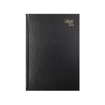 Letts A4 Business Diary Week To View Black 2024