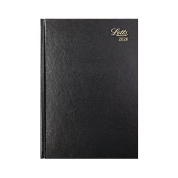 Letts Desk Diary Day Per Page Appointment A5 Black 2026 26-T11XBK