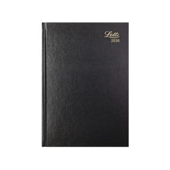Letts Desk Diary Week To View A4 Black 2026 26-T31ZBK
