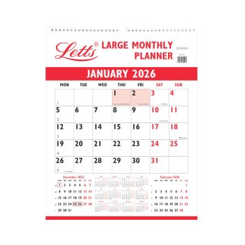 Letts Large Monthly Planner 2026 26-TLMP
