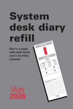 Letts System Desk Calendar Refill 2026 26-TSDR