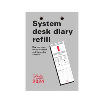 Letts System Desk Calendar Refill 2024