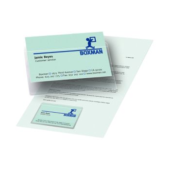 Pelltech Business Card Pockets Top Opening 95x60mm (Pack of 100) PLH10141