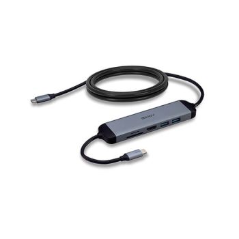 Lindy DST-Micro 140 USB-C Laptop Micro Docking Station with 4K Support 1.4m 60W Charging Cable 43326