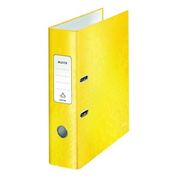 Leitz 180 WOW Lever Arch File A4 80mm Yellow (Pack of 10) 10050016