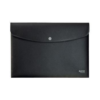Leitz Recycle Document Wallet Plastic A4 Black Pack of 10 46780095