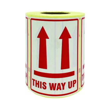 This Way Up Parcel Labels 500 Per Roll MA07625