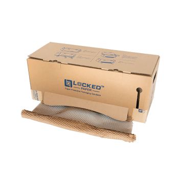 Honeycomb Paper + Dispenser with Metal Bench Hook 160m Unexpanded Roll LPHEXBOX