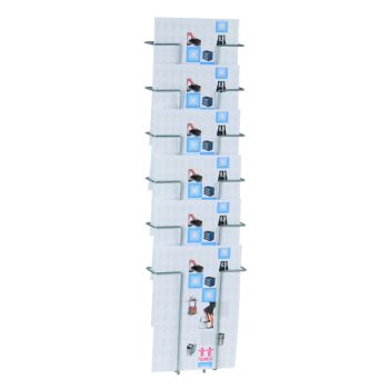 Twinco Silver A4 6 Compartment Literature Holder (Wall mountable) TW51408