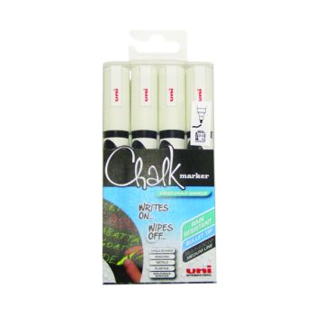 Uni-Ball UniChalk Chalk Marker Medium White (Pack of 4) 153494342