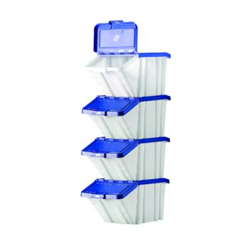 Barton Multifunctional Storage Bins Blue Lids (Pack of 4) 052101/4