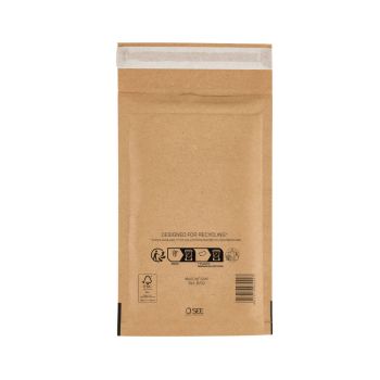 Sealed Air Bubble Lined Postal Bag Gold B00 120x210mm (Pack of 100) 103027401