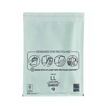 Mail Lite Bubble Lined Postal Bag Size LL 230x330mm White (Pack of 50) MAIL LITE LL