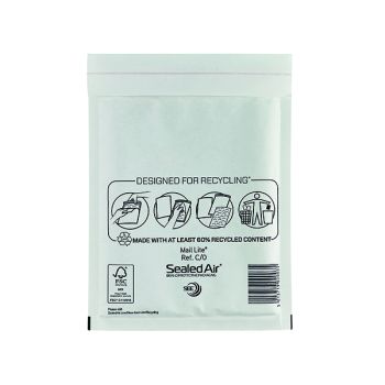 Mail Lite Bubble Lined Postal Bag Size C/0 150x210mm White (Pack of 100) MLW C/0 - DISCONTINUED