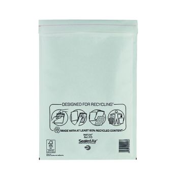 Mail Lite Bubble Lined Postal Bag Size F/3 220x330mm White  (Pack of 50) MLW F/3 - DISCONTINUED