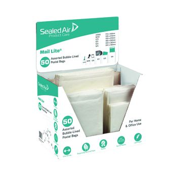 Mail Lite Bubble Lined Postal Bag Assorted Sizes White (Pack of 50) 103045662