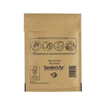 Mail Lite Bubble Postal Bag Gold A000-110x160 (Pack of 100) 101098089