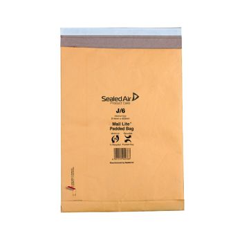 Mail Lite Padded Postal Bag Size J/6 314x450mm Gold (Pack of 50) 100943512