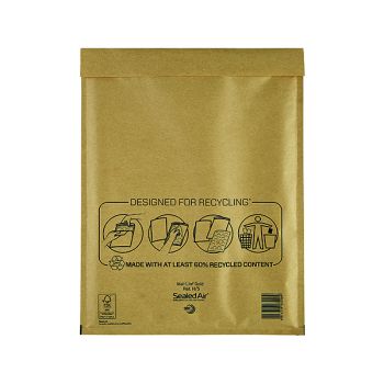 Mail Lite Bubble Lined Postal Bag Size H/5 270x360mm Gold (Pack of 50) 103027407 - DISCONTINUED