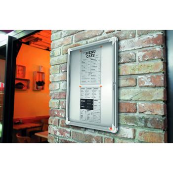 Nobo Premium Plus Magnetic Lockable Notice Board 4xA4 1902557