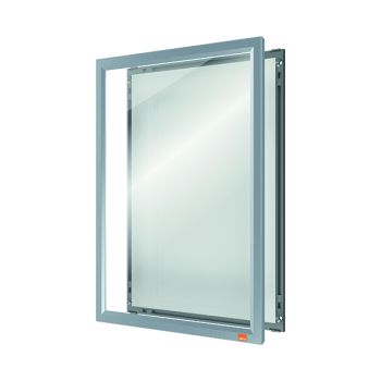 Nobo A4 Poster Frame Anodised Clip Wall Mountable Silver 1915578