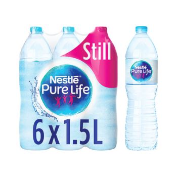 Nestle Pure Life Water 1.5 Litre Bottle (Pack of 6) 12395315