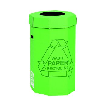 Acorn Cardboard Recycling Bin 60 Litre Green (Pack of 5) 402565