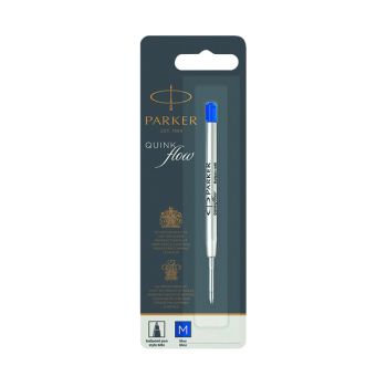 Parker Quink Ballpoint Pen Refill Medium Blue Blister (Pack of 12) S0909580