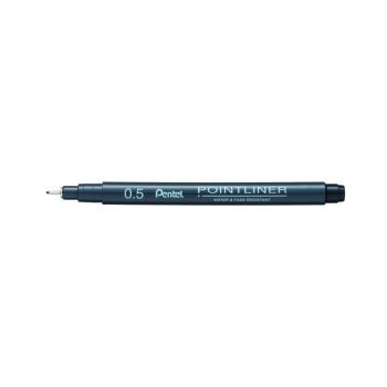 Pentel Pointliner Pigment Liner 0.5mm Black (Pack of 12) S20P-5A