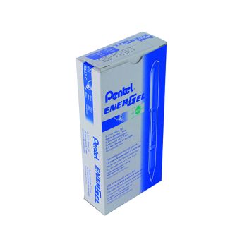 Pentel EnerGel Plus Metal Tip Rollerball Pen 0.7mm Blue (Pack of 12) BL27-C