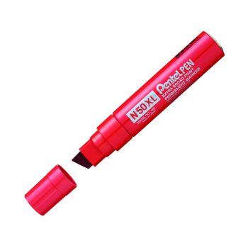 Pentel N50XL Marker Chisel Tip Red (Pack of 6) N50XL-B