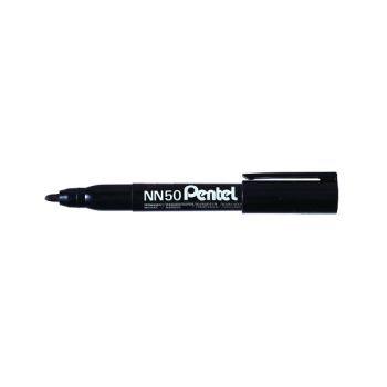 Pentel NN50 Permanent Marker Bullet Tip Black (Pack of 12) NN50-A