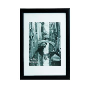 Hampton Frames Black Wood Non-Glass Frame A4 PAWFA4B-BLK