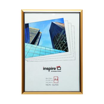 Hampton Easyloader Certificate Photo Frame A4 Plexi Gold EASA4GLD