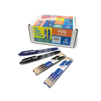 Pilot FriXion Rollerball Pens Classpack 24 Pens + 24 Refills Black Blue (Pack of 48) 5012052031098