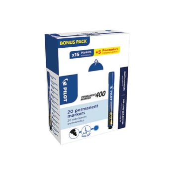 Pilot Marker 400 Bonus Pack Chisel Tip Blue (Pack of 20) 3131910504078