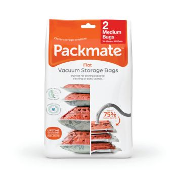 Packmate Medium Flat Vacuum Storage Bags (Pack of 2) C40426-GRE