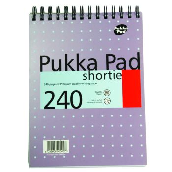 Pukka Pad Ruled Wirebound Metallic Shortie Notebook 240 Pages A5 (Pack of 3) SM024
