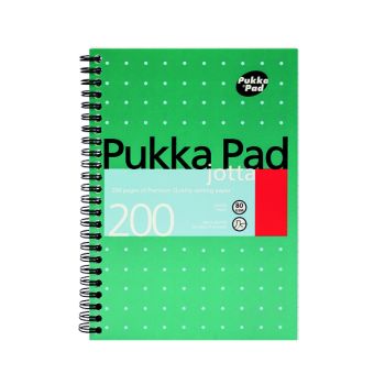 Pukka Pad Ruled Wirebound Metallic Jotta Notebook 200 Pages A5 (Pack of 3) JM021