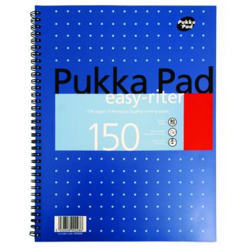 Pukka Pad Ruled Metallic Wirebound Easy-Riter Notepad 150 Pages A4 (Pack of 3) ERM009