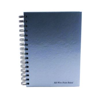Pukka Pad Silver Ruled Wirebound Notebook 160 Pages A5 (Pack of 5) WRULA5
