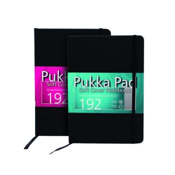 Pukka Pad Signature Soft Cover Notebook Casebound A5 Black (Pack of 3) 7746-SIG