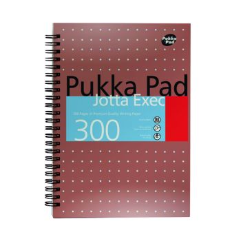 Pukka Pad Ruled Metallic Wirebound Executive Jotta Notepad 300 Pages A4+ (Pack of 3)7019-MET